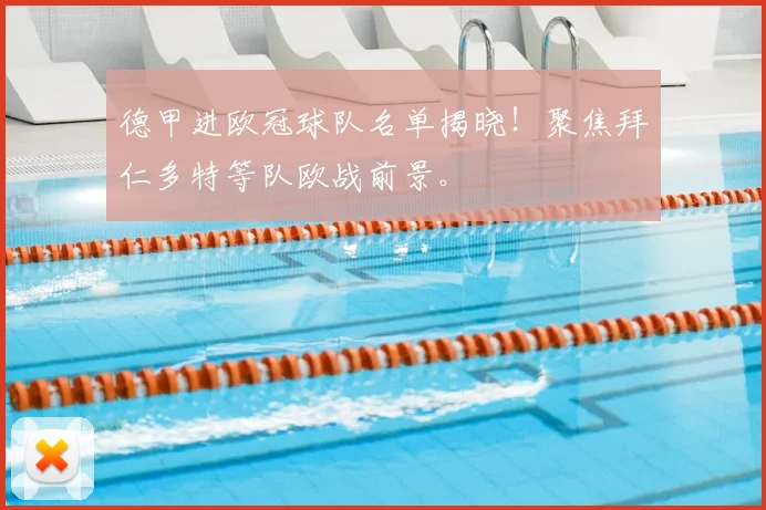 德甲进欧冠球队名单揭晓!聚焦拜仁多特等队欧战前景。