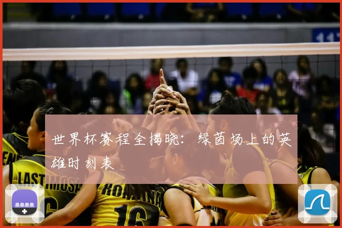 世界杯赛程全揭晓:绿茵场上的英雄时刻表